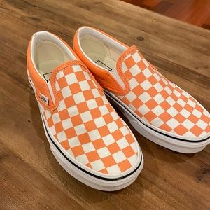 Vans checkerboard slip ons